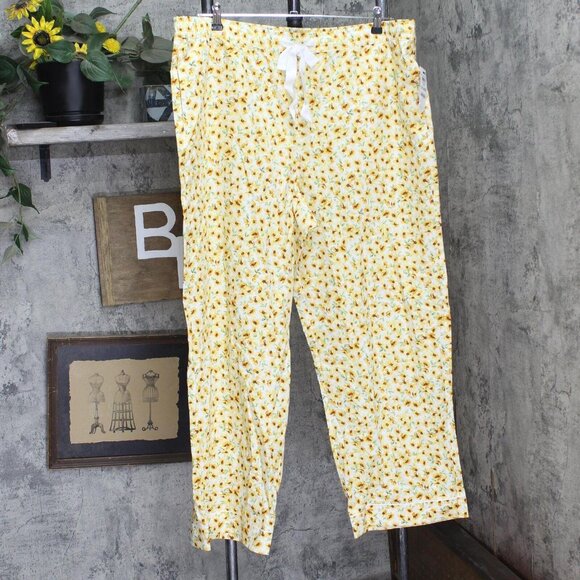 NWT State Of Day Printed Poplin Pajama Pants 100180264MS Cornsilk Yellow 2XL - Picture 2 of 6